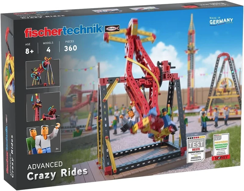 fischertechnik Crazy Rides 569019 – Creative Construction Set for Kids, Amusement Park Toy, Ages 8+
