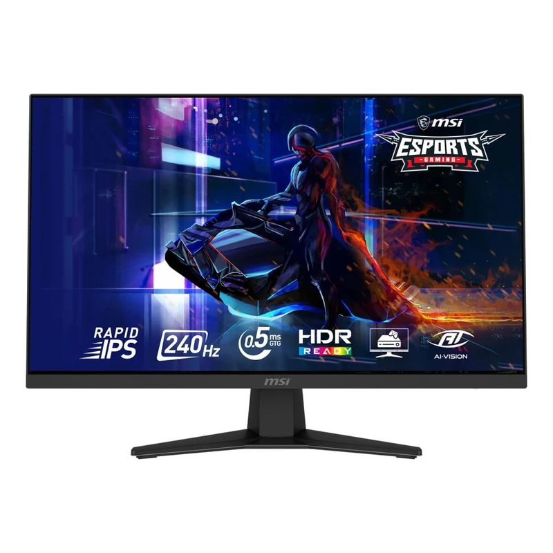 MSI, MAG 274QF, 27-Inch, WQHD, 2560x1440, Gaming Monitor, Rapid IPS, 180Hz, 0.5ms, HDR ready, Eye care, HDMI 2.0b, DP 1.4a, Frame-less, Tilt Adjustable, Vesa Mount, Black - Image 1