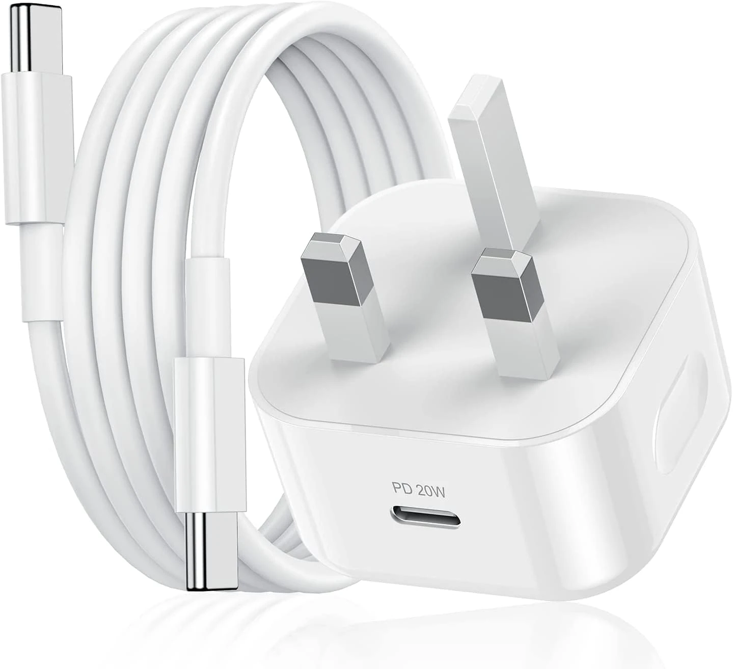 weiship iPad Charger and Plug, New Apple 20W USB C Charger & 2M Cable, Type C Fast Wall Charger Adapter compatible iPhone 17/16 iPad Pro 12.9/11 inch,iPad Air 5/4,iPad Mini 6 Gen,Samsung Galaxy S25