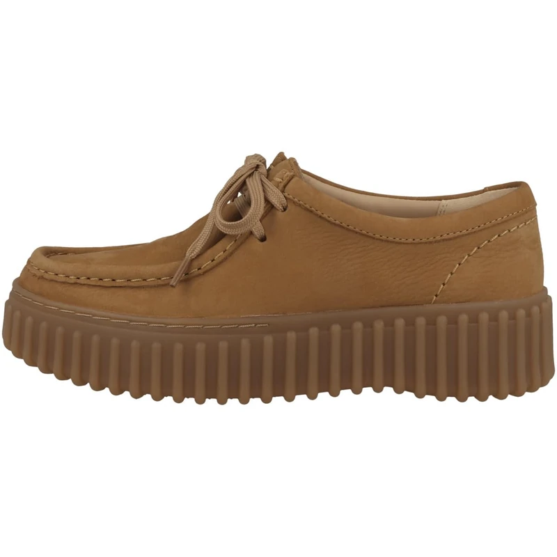 Clarks Torhill Bee Womens Light Tan Nubuck, 4.5