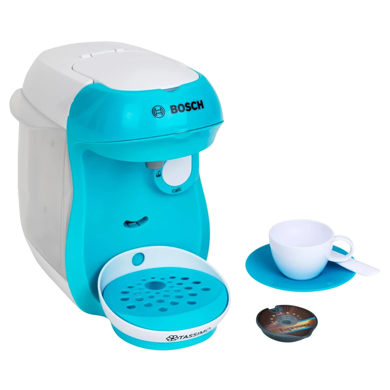 Theo Klein 9520 Bosch Tassimo Happy coffee maker I With sound, water filling option and water flow function I Dimensions: 20 cm x 16 cm x 20 cm I Toys for children aged 3 and over