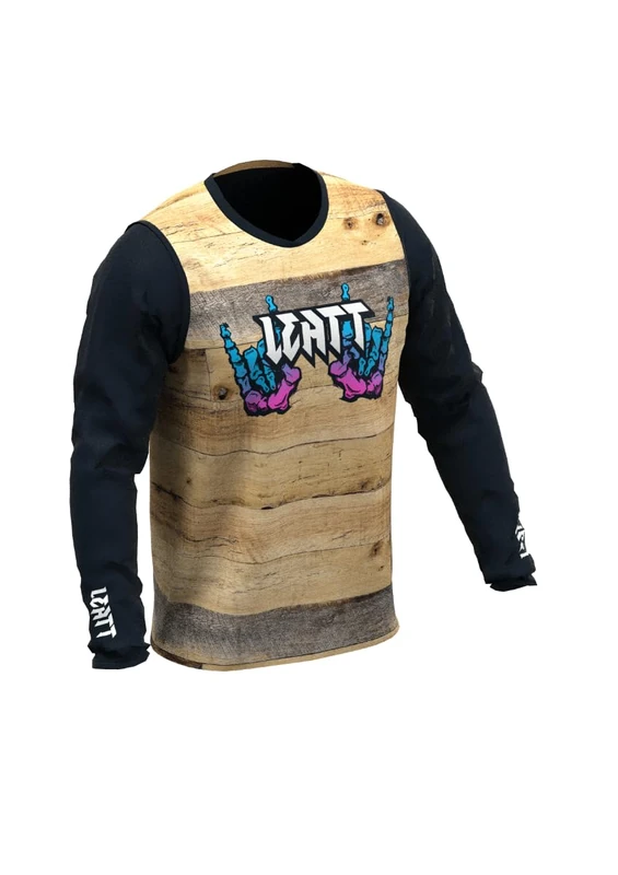 Leatt MTB Gravity 3.0 Jersey-L-Woody Technical Sports, Black, L