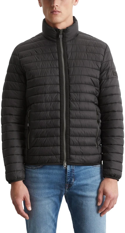 Marc OߴPolo Men's Lightweight Puffer Jacket with Stand Collar, Black (Black), XS