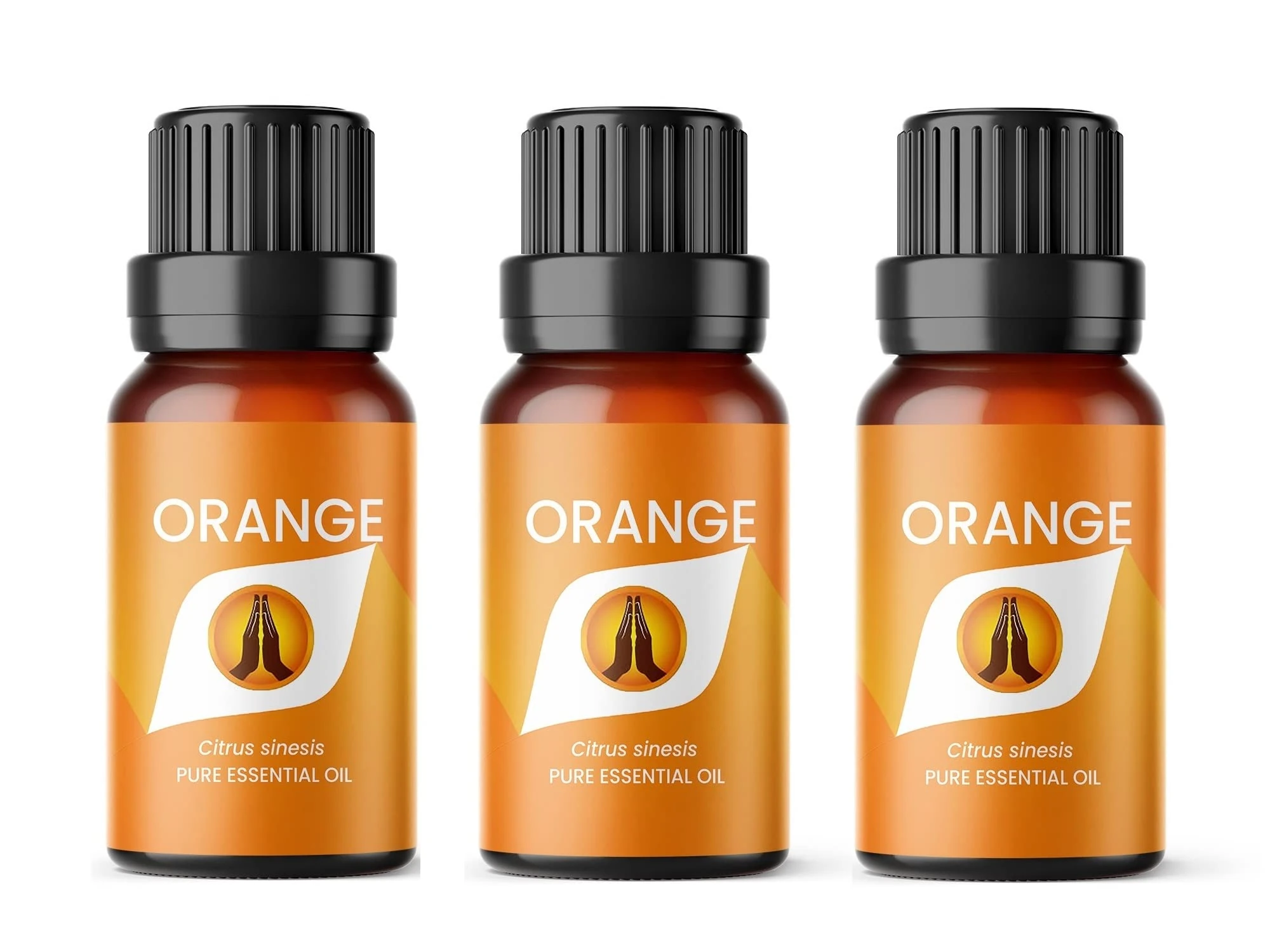 Aroma Energy | Orange Essential Oil - 30ml (3 x 10ml Bottles) - 100% Pure & Natural