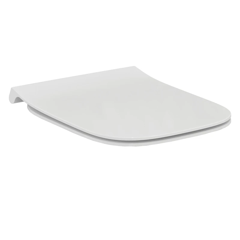 Ideal Standard i.Life B Toilet seat and Cover, Angular Shape, Soft-Close seat with Quick-Release Function for Easy Cleaning, Scratch-Resistant duroplast – White (360x450x45 mm)
