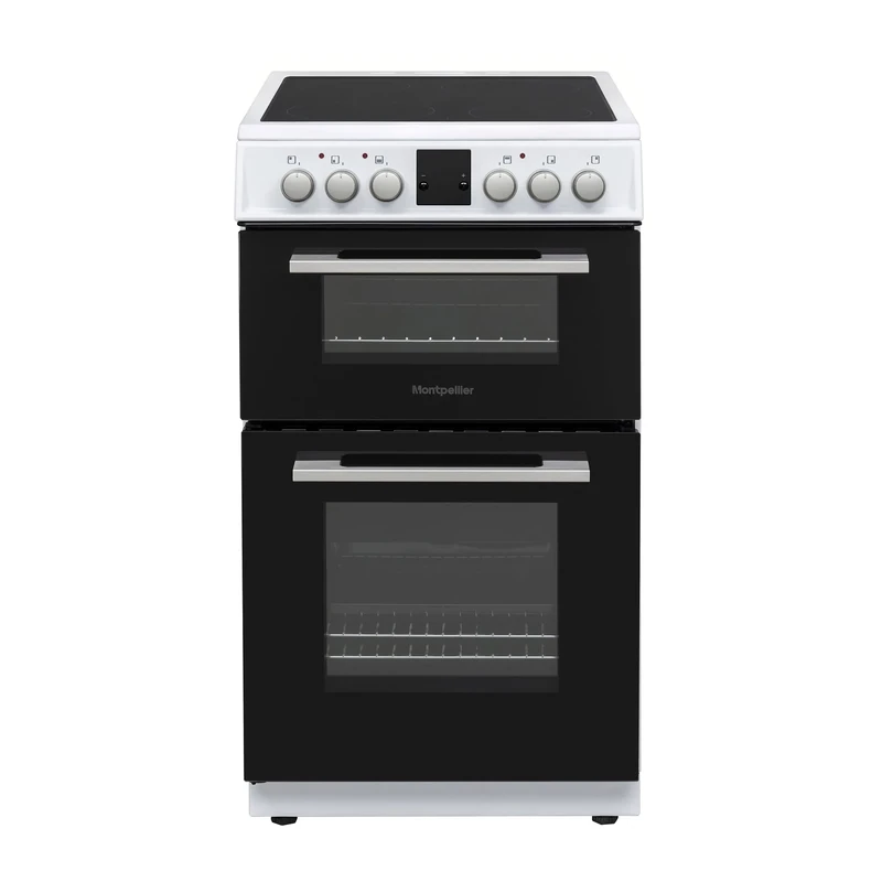 Montpellier MDOC50FS 50cm Double Ceramic Cooker in Silver
