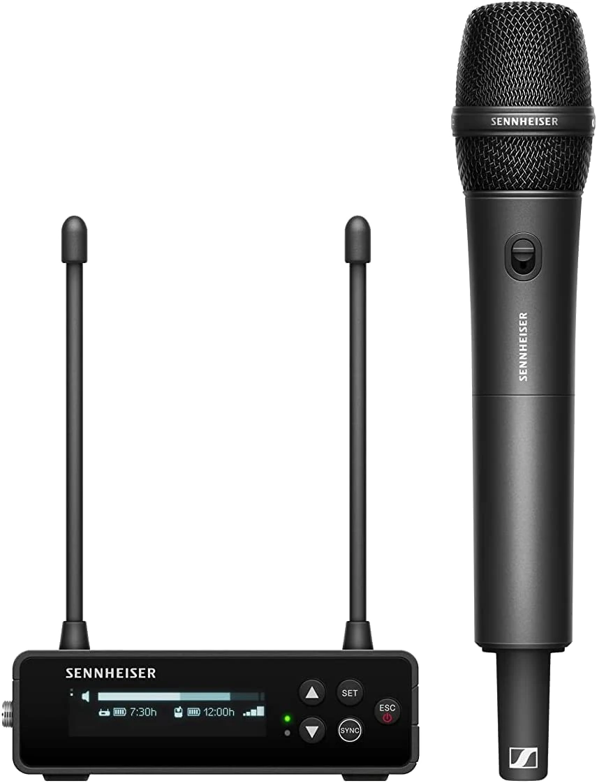 Sennheiser EW-DP 835 SET (U1/5) Portable Digital UHF Wireless Microphone System with SKM-S Handheld Transmitter and MMD 835 Cardioid Dynamic Microphone Module - Black (700036)
