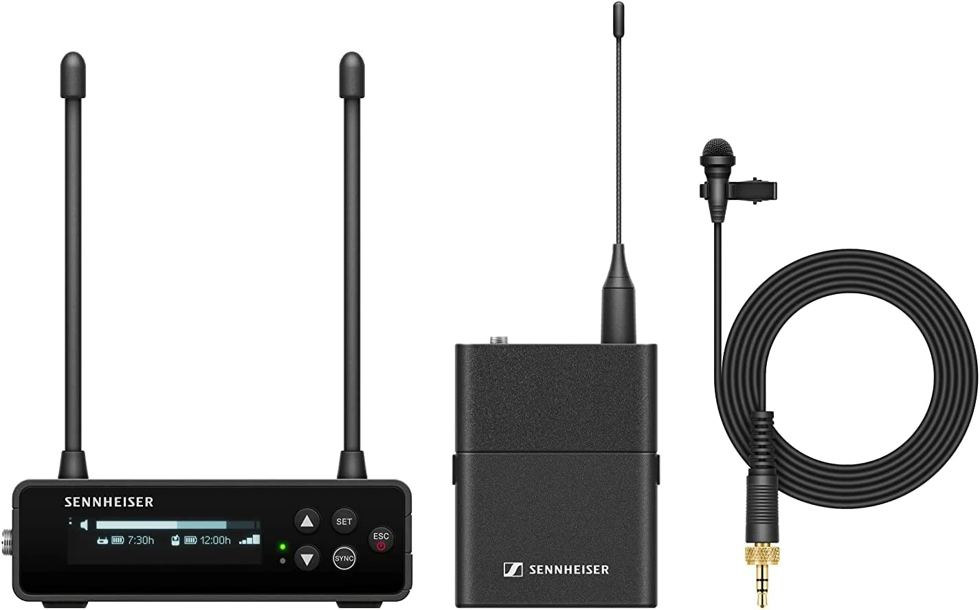 Sennheiser EW-DP ME2 SET (U1/5) Portable Digital UHF Wireless Microphone System with ME2 Omnidirectional Lavalier - Black (700016)
