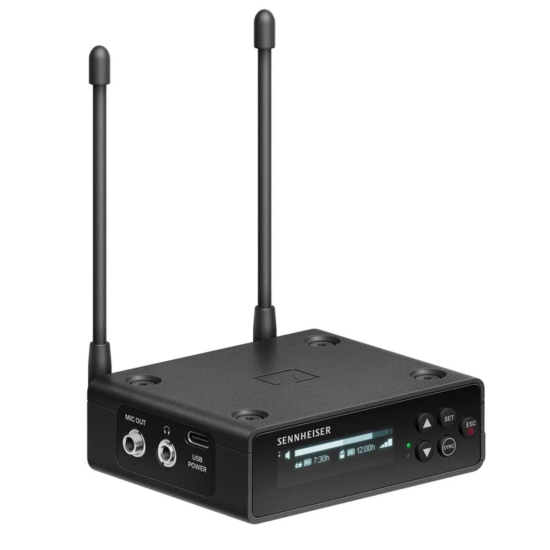 Sennheiser EW-DP EK (R4-9) Portable Digital UHF Receiver for use with EW-D SK Bodypack, EW-D SKM-S Handheld, or EW-DP SKP Plug-On Transmitters - Black (700052)