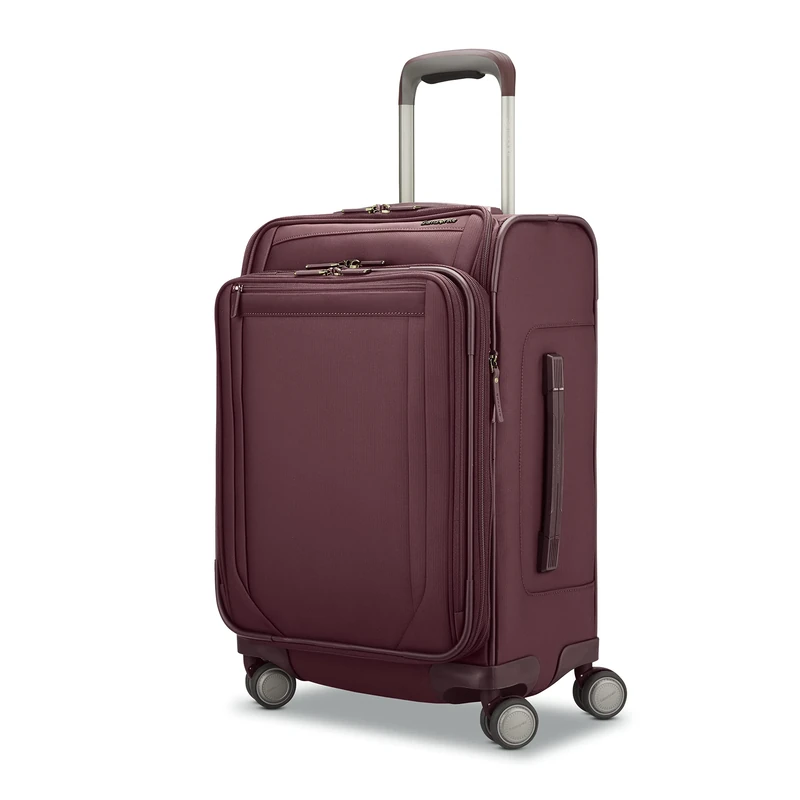 Samsonite Lineate DLX Softside Expandable Luggage with Spinner Wheels, Merlot, Medium EXP Spinner, Lineate DLX Softside Expandable Luggage with Spinner Wheels