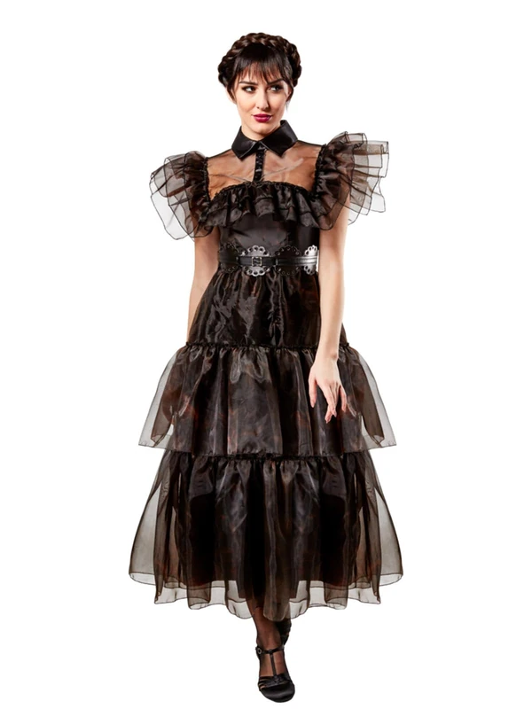 Rubie's 1000853 Wednesday Rave 'N Dance Costume Dress Addams Adult Sized, Shown, XL