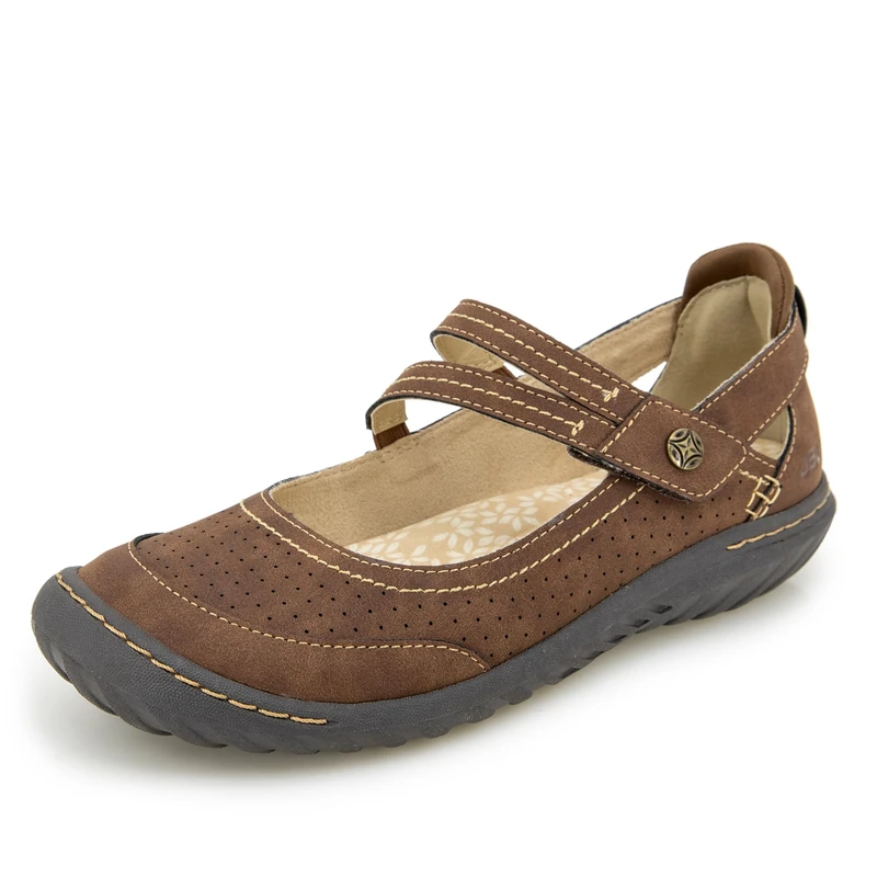 Jambu JBU Women's Fawn Mary Jane Flat, Dark Brown, 5 UK