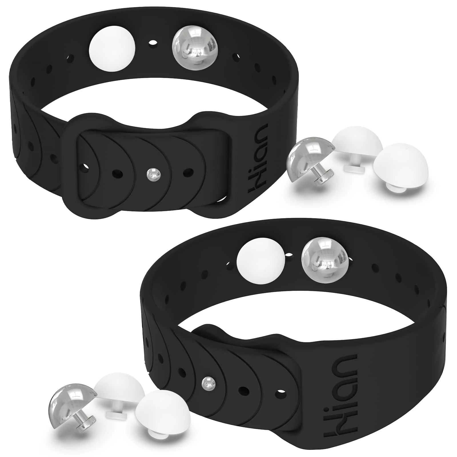 Travel Sickness Bands/Adjustable Acupressure Wristbands/Relief Waterproof Band for Nausea Morning Sickness,Motion Sickness（1Pair Black）