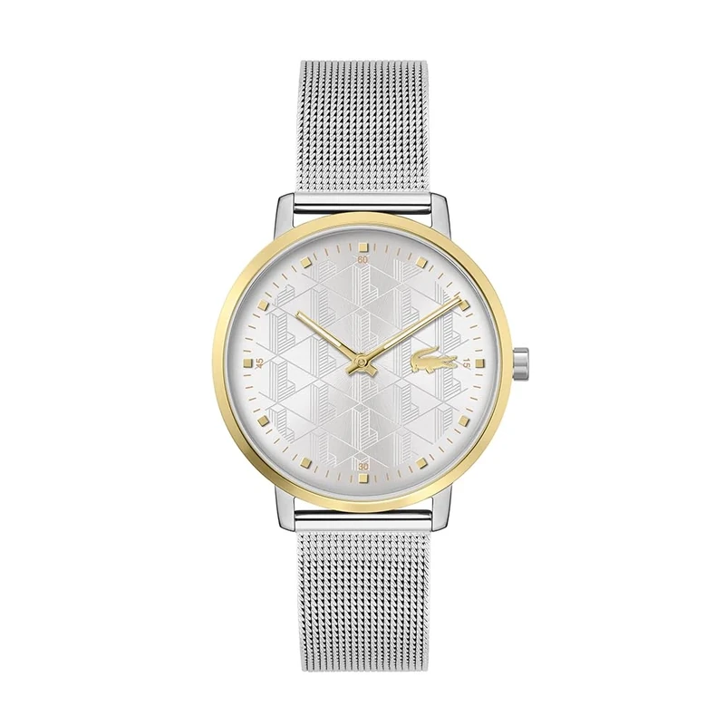 Lacoste Analogue Quartz Watch for women Crocorigin Collection with Stainless Steel Mesh bracelet
