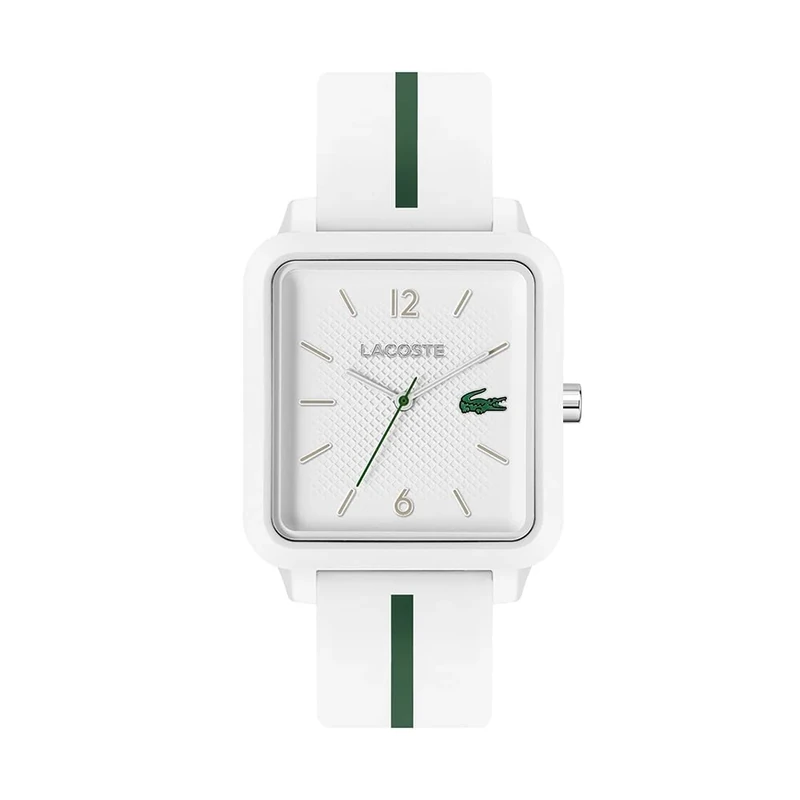 Lacoste Analogue Quartz Watch for Men LACOSTE.12.12 Studio Collection with White Silicone Bracelet - 2011251
