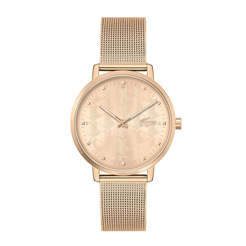 Lacoste Analogue Quartz Watch for women Crocorigin Collection with Stainless Steel Mesh bracelet