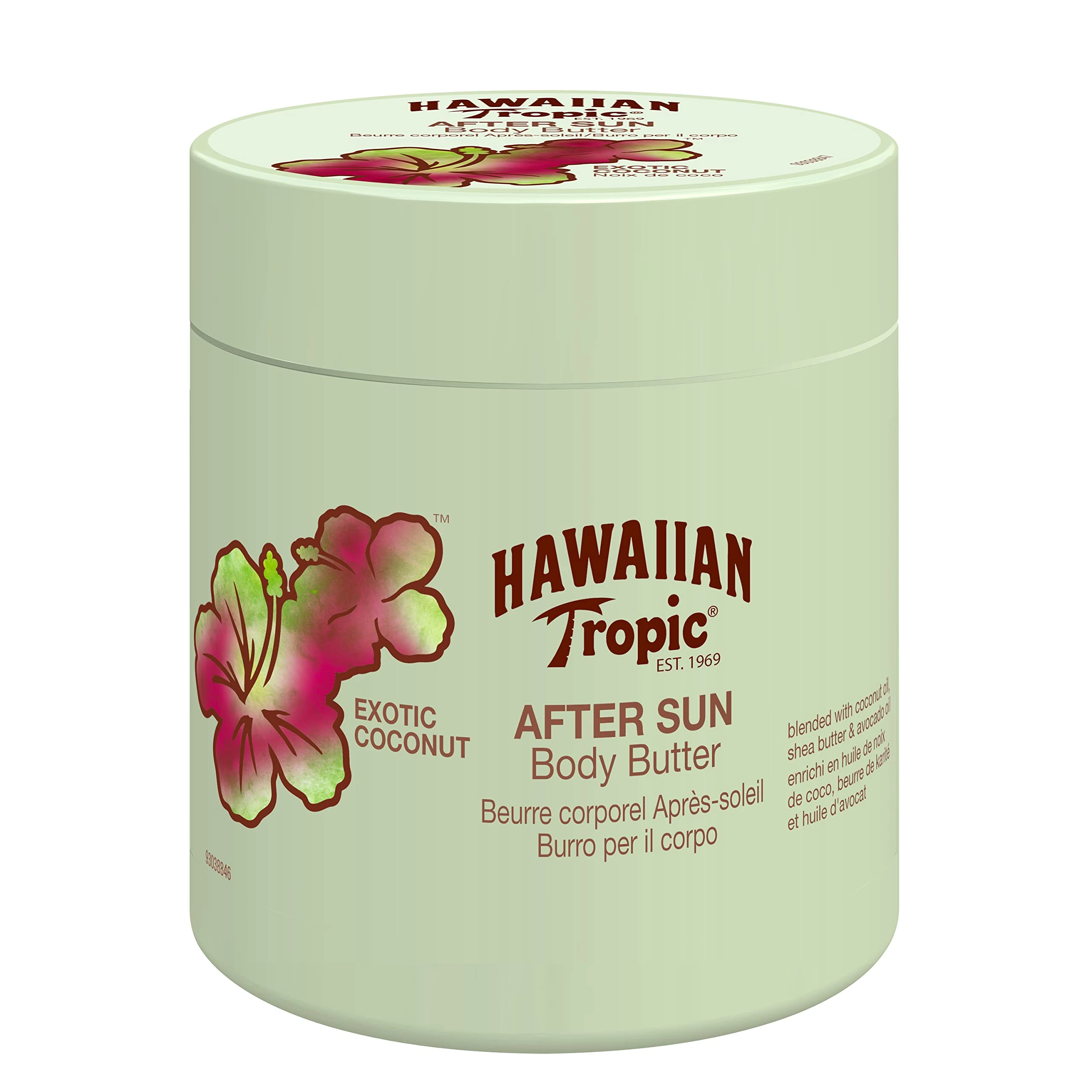 Hawaiian Tropic Enriching After Sun Body Butter - 250 ml, 12-Hour Moisturisation, With Shea Butter, Coconut scent, Vegan