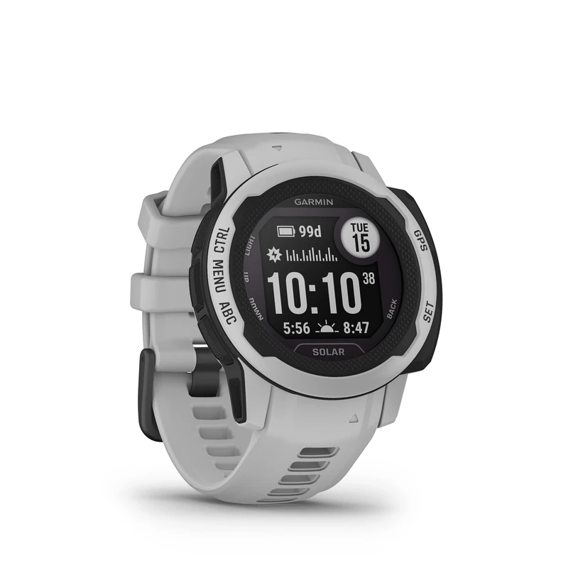 Garmin Instinct 2S SOLAR, Smaller Rugged GPS Smartwatch, Built-in Sports Apps and Health Monitoring, Solar Charging and Ultratough Design Features, Mist Grey (Renewed)
