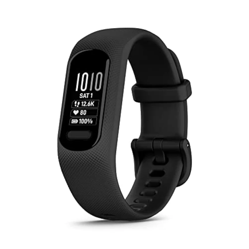 Garmin vivosmart 5 Smart Health and Fitness Activity Tracker with Touchscreen, Black, Large (Renewed)