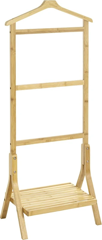 HAKU Möbel Men'S Valet Nature, Bamboo - Size: W 46 cm X H 115 cm X D 28 cm, Style: Bohemian