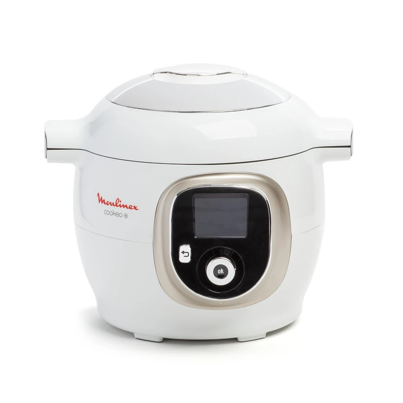 Moulinex Cookeo Smart Multicooker, 6L, Pressure, Intuitive Screen, Guided Cooking, Storage Lid, App, 150 Recipes, White