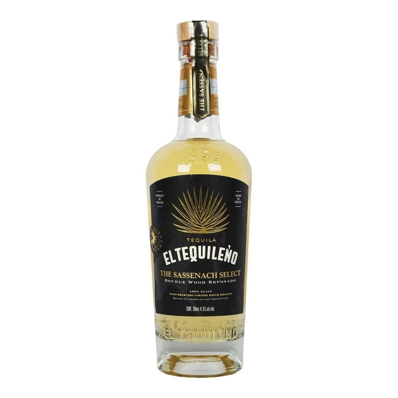 El Tequileño 1959 Sassenach Select Tequila 70cl, 40% ABV | 100% Estate Grown Blue Agave, Premium Double Wood Reposado American & French Oak Aged, Small Batch |
