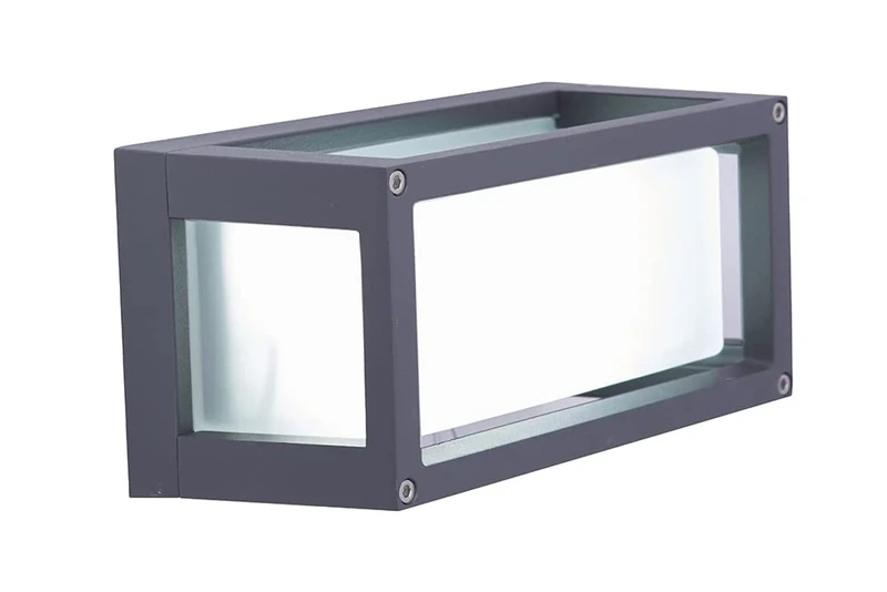 4lite Outdoor Wall Light with Clear Glass (Graphite) 320lm IP54 Rated LED Integrated Exterior Box Wall Lamp - 4L2/6100-4Yr Guarantee