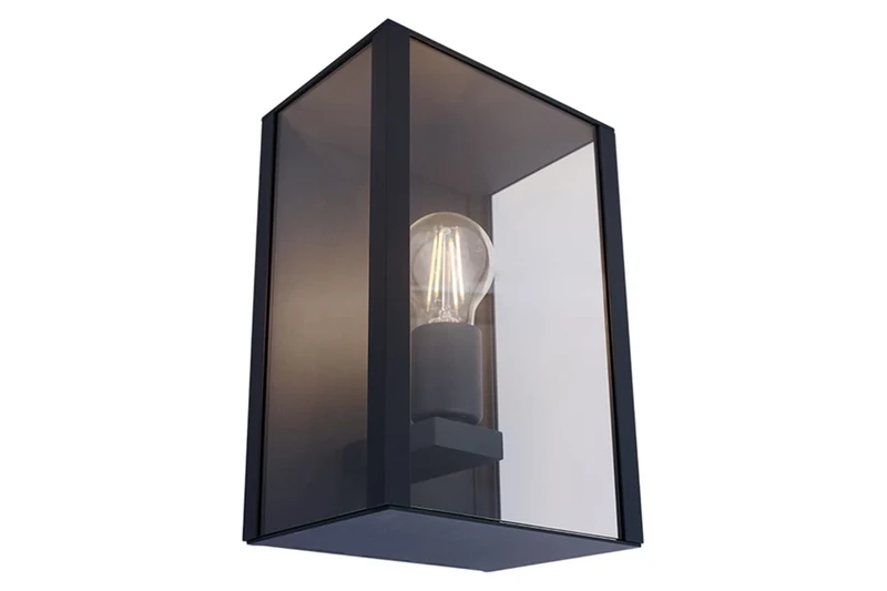 4lite Outdoor Wall Light with Clear Glass (Graphite) IP54 Rated Exterior Box Wall Lamp - 4L2/6101-4Yr Guarantee