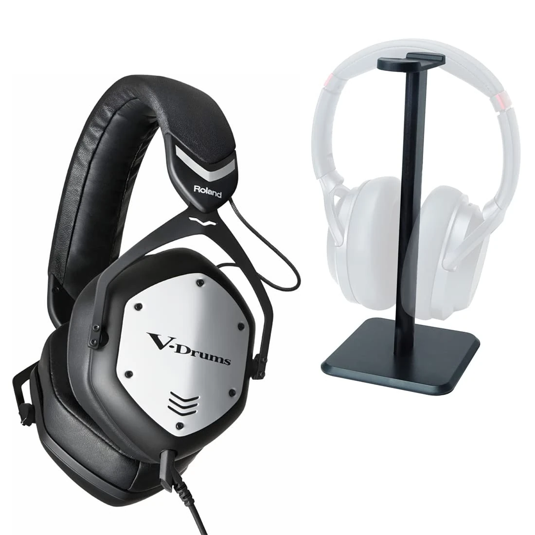 ROLAND VMH-D1 Headphones for E-Drums Drums Studio Headphones + Keepdrum Table Tripod