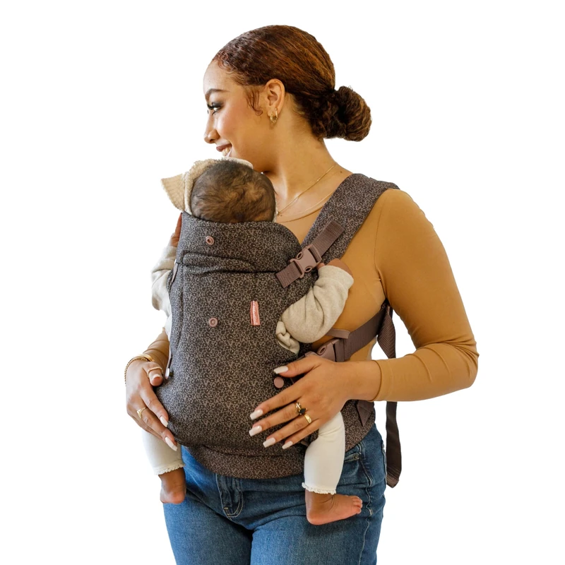 Infantino Flip Advanced 4-in-1 Baby Carrier - Ergonomic, Convertible, Face-in and Face-Out Front and Back Baby Carrier for Newborn to Toddler 3,6-14,5kg, Leopard