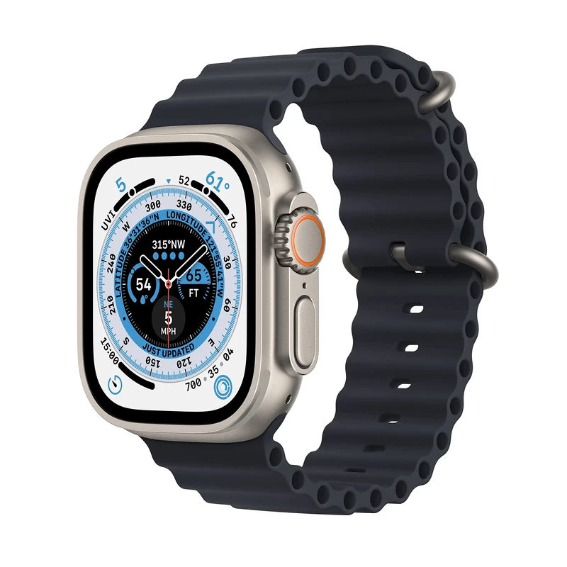 Apple Watch Ultra 49mm GPS+Cellular - Midnight Ocean Band (Renewed)