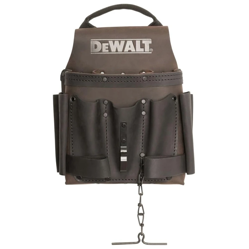 DEWALT Leather Electrician Tool Pouch - 8 Pockets (DWST550114) - Image 1