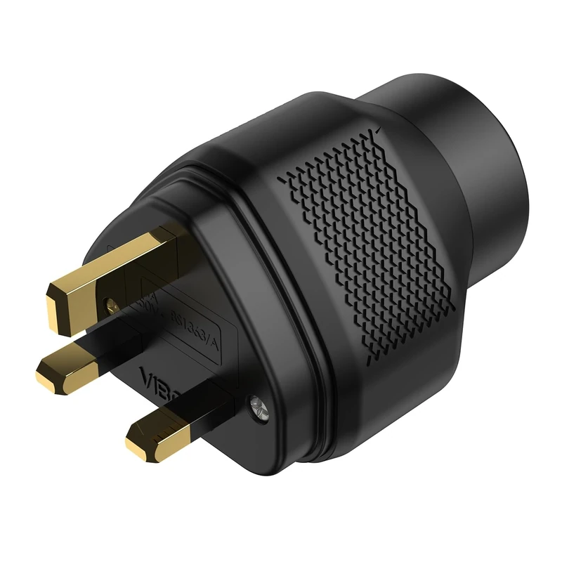 Viborg UK01G Power Connector UK Type G Pure Copper Gold Plated Ø18mm 13A Mains Plug Audiophile Connector HiFi Power Plug