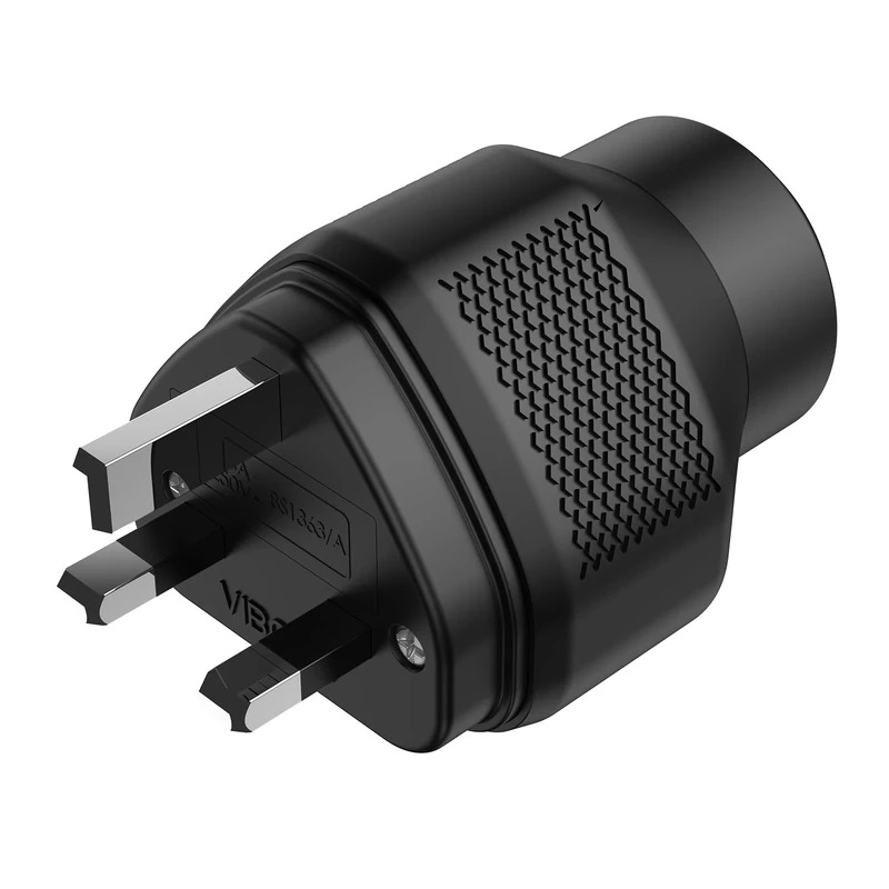Viborg UK01R Power Connector UK Type G Pure Copper Rhodium Plated Ø18mm 13A Mains Plug Audiophile Connector HiFi Power Plug