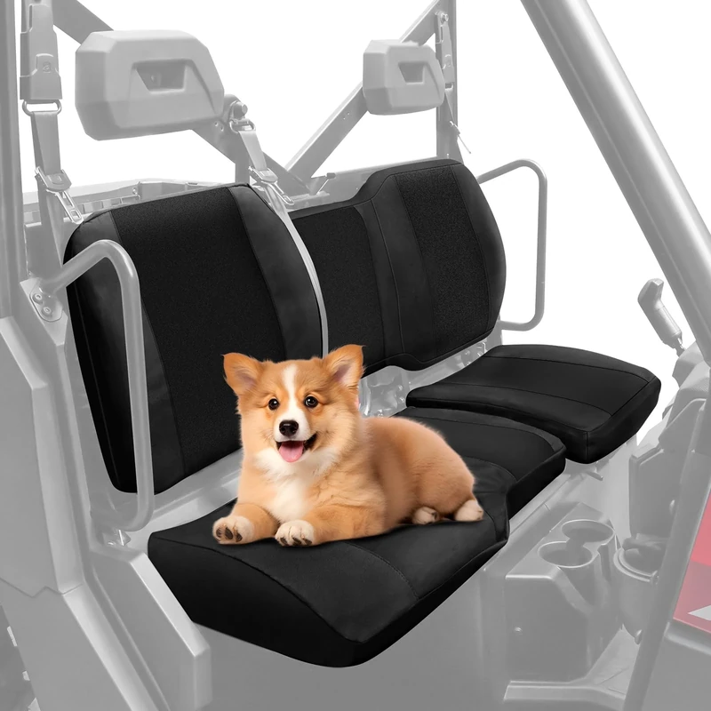 StarknightMT Ranger XP 1000 Seat Cover, Full Back Ranger Seat Covers Compatible with Polaris Ranger 1000/ XP 1000/Crew XP 1000 2018 2019 2020 2021 2022 2023 Scratch-Resistant Black