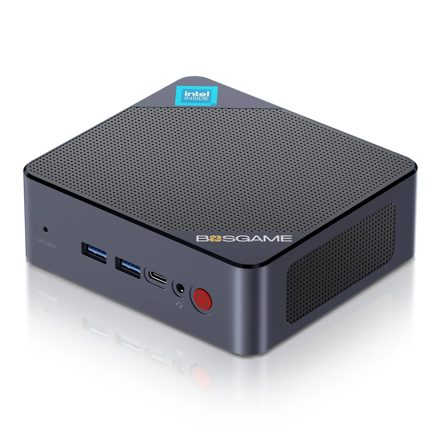 BOSGAME Mini PC Intel 12th N95(4C/4T,up to 3.40Ghz), 8GB DDR4+256GB M.2 NVMe SSD, Mini Computers, 2*HDMI+1*Full-function USB-C Ports support 4K Triple Display
