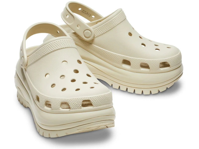 Crocs, Unisex Adult, Mega Crush Clog, Bone, 2 UK Men/ 3 UK Women