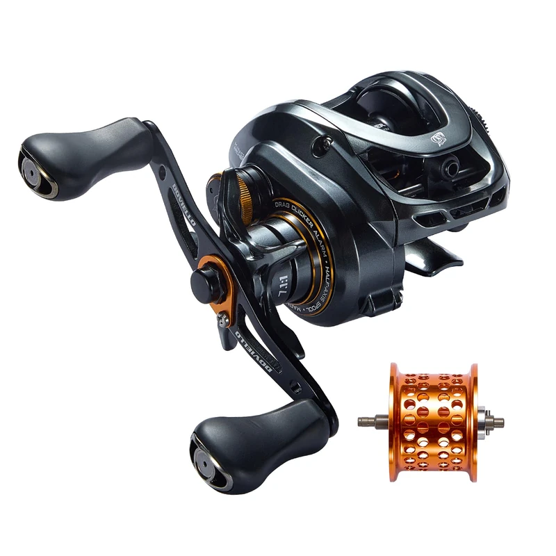 DOVIELLO GKA200 Pro Baitcaster Reels 2023 New 7.1 Gear Ratio 6+1BB Drag Clicker Sound 9KG/20LB Drag Power Fishing Reel Baitcasting Reel Left Hand Double Spools…