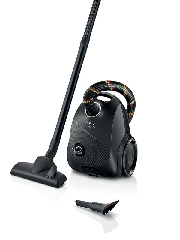 Bosch BGDS2CHAMP Vacuum Cleaner with Bag Series 2 - Durable canister vacuum cleaner made of recycled materials - Hygienic filter - 10-year motor guarantee - Compact - Powerful - Made in Germany - 600