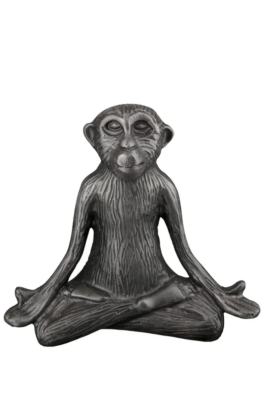 GILDE Decorative Figurine, Aluminium, Anthracite, Höhe 19 cm