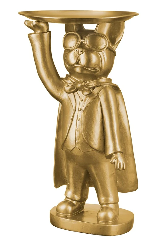 Casablanca mordernes Design Decorative Figurine, Resin, Gold-Coloured, Höhe 31 cm