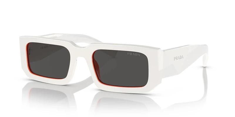 Prada Mens Sunglasses White/Orange, white/Orange, 53