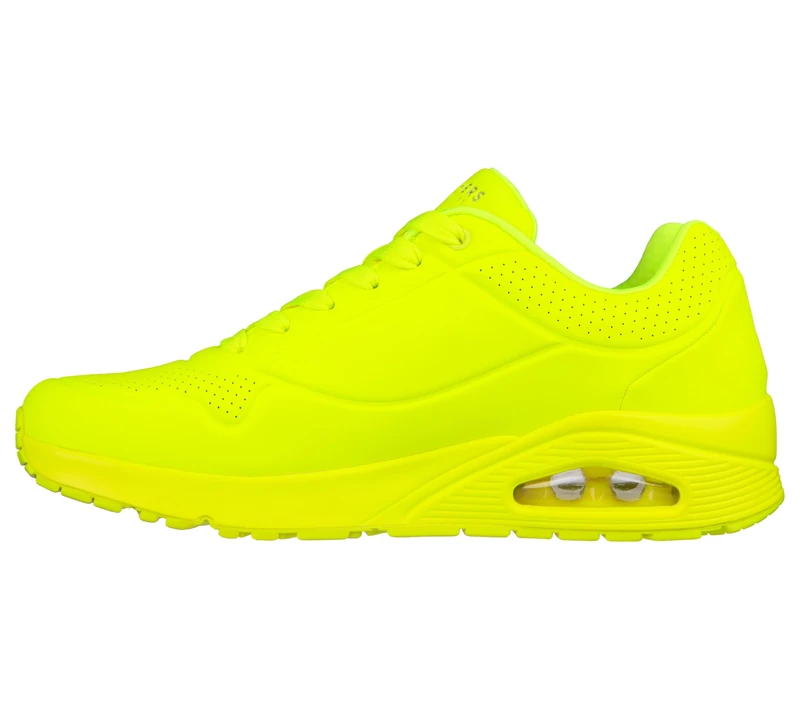 Skechers Men's Uno Stand on Air Sneaker, Lime Durabuck Trim, 11 UK