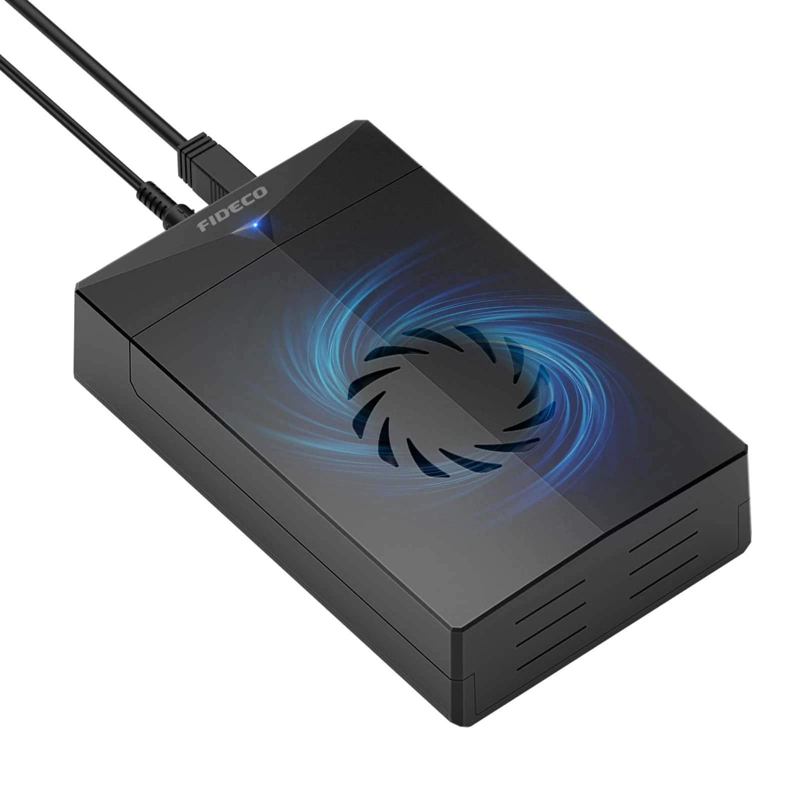 FIDECO Hard Drive Enclosure, USB 3.0 to SATA Hard Drive Docking Station with Cooling Fan, HDD Enclosure for 2.5 or 3.5 inch SATA hard drive, Support UASP, Ultimate Heat Dissipation