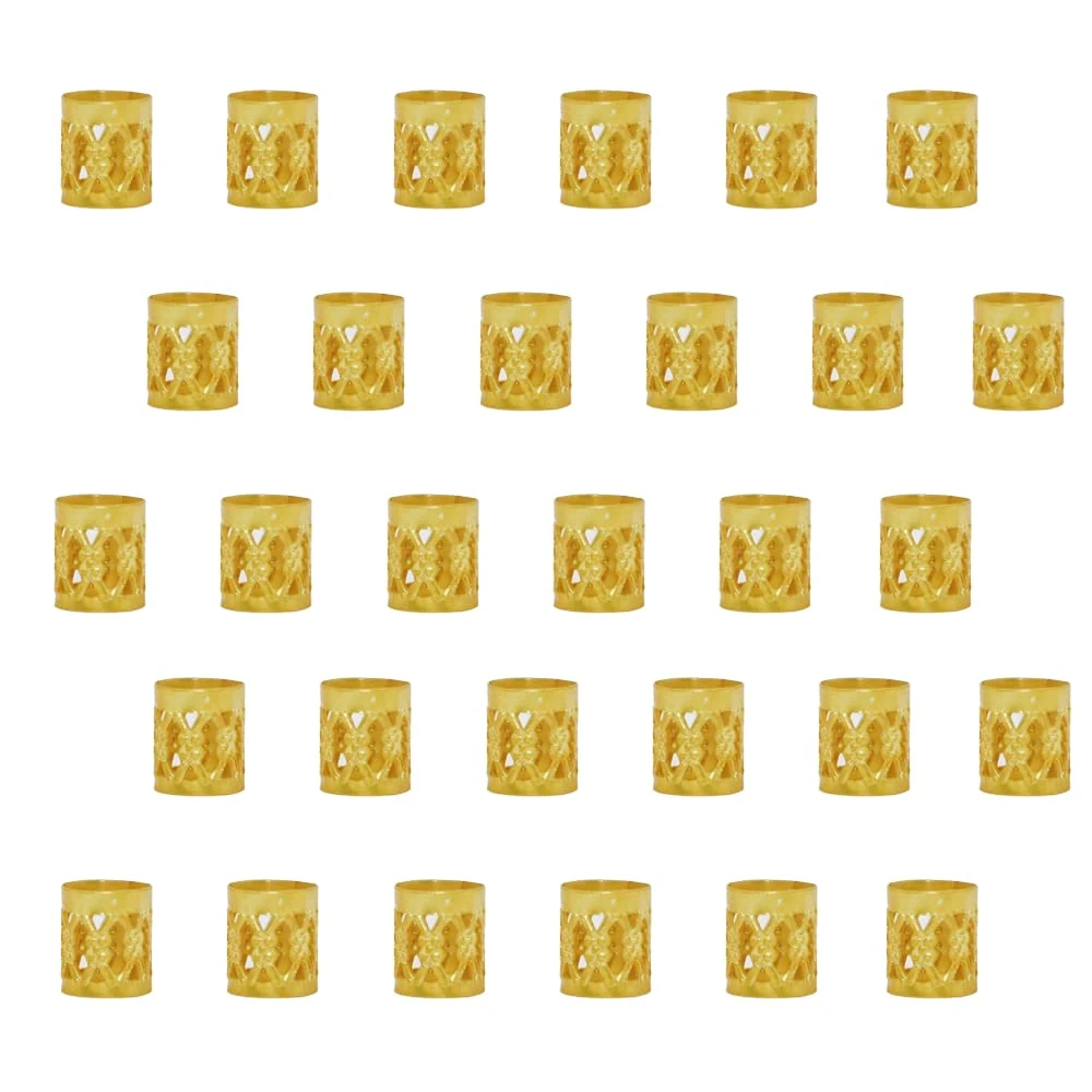 Lmyzcbzl Aluminum Dread Locks, 30 Pcs Aluminum Dreadlocks, Metal Cuffs, Dreadlocks Accessories, Dreadlocks Woven Hair Accessories