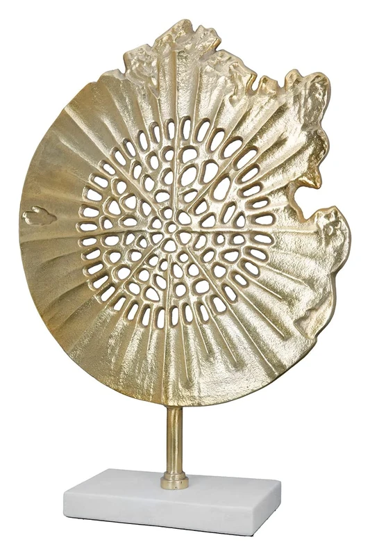 GILDE Decorative Sculpture, Aluminium, Gold, Höhe 51 cm