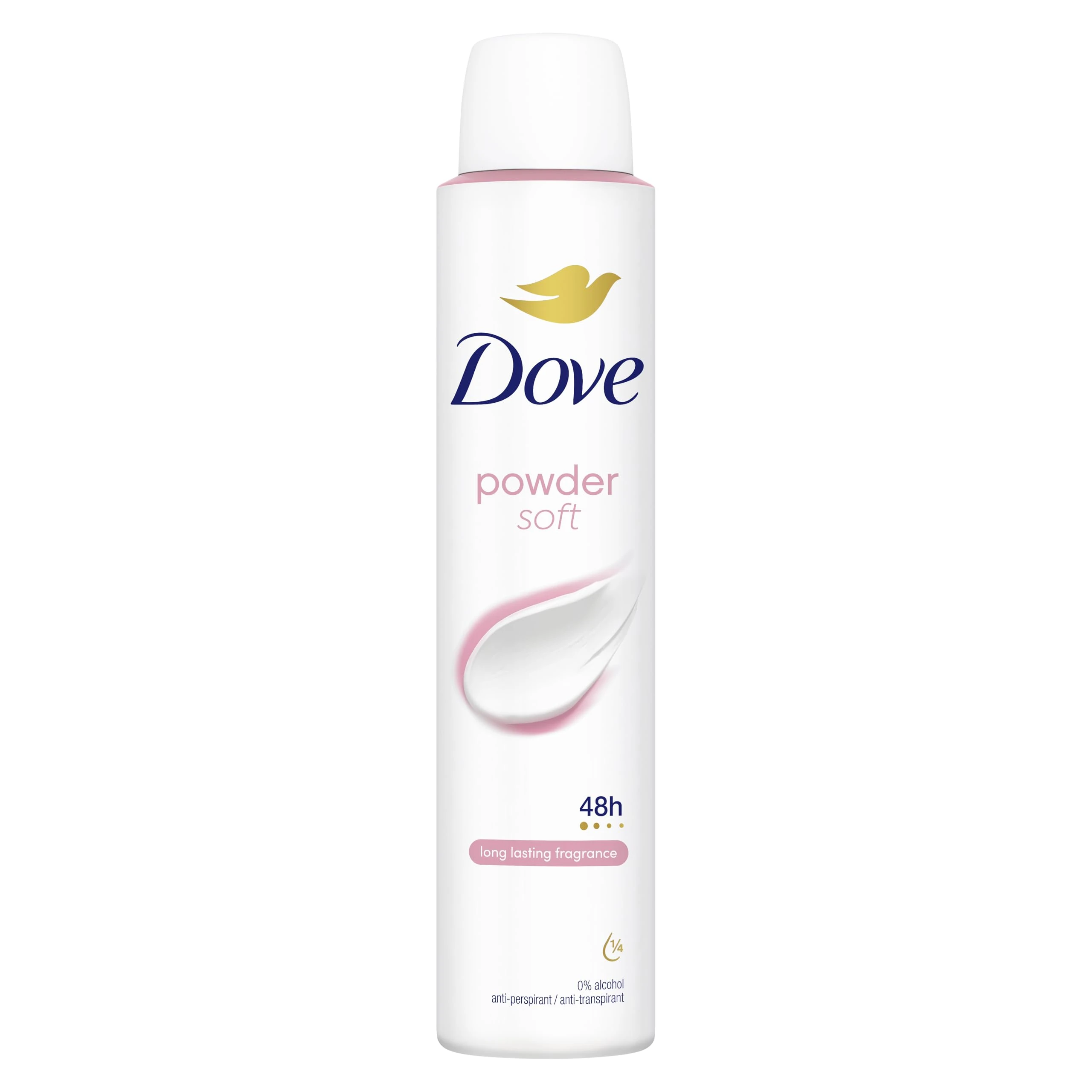 Dove Powder Soft Women's Antiperspirant Deodorant Body Spray for 48 hour sweat and odour protection with ¼ moisturising cream 200 ml, Pack of 6
