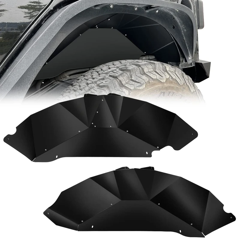 XOOKUN Rear Inner Fender Liner Wheel Well Compatible with Jeep Wrangler JK JKU Unlimited 2007-2018
