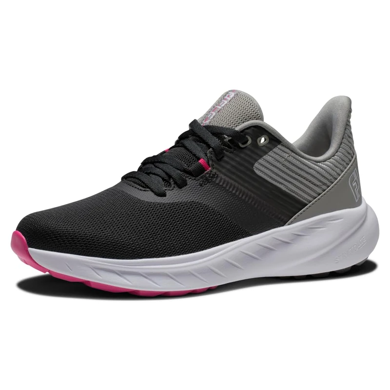 FootJoy Flex Women's Golf Shoe Black/Grey/White, 4.5 UK Medium