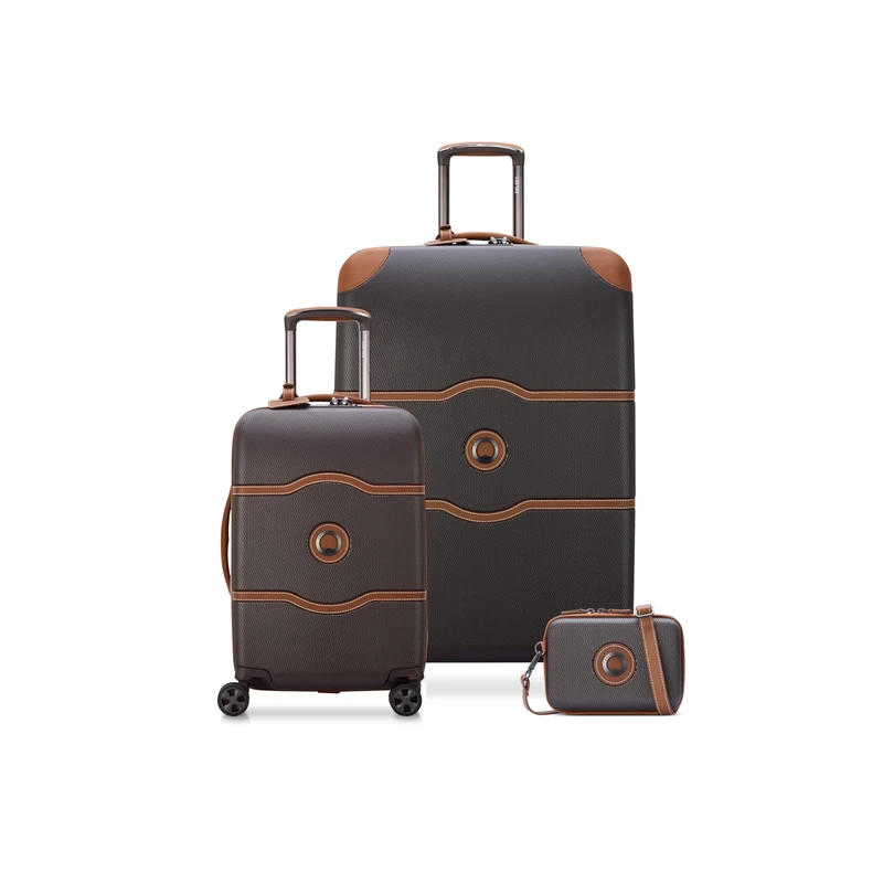 DELSEY PARIS Chatelet Hard+ Hardside Luggage with Spinner Wheels, Chocolate Brown, 2 Piece Set 21/Backpack, Chatelet Air 2.0 Hardside Luggage with Spinner Wheels - Image 1